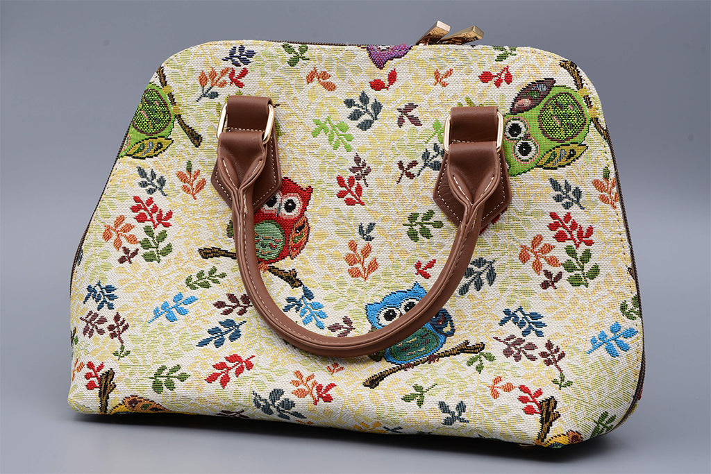 Handtasche Eulen 34x24 cm