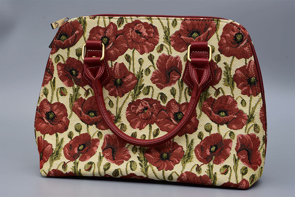 Handtasche Mohnblumen 34x24 cm