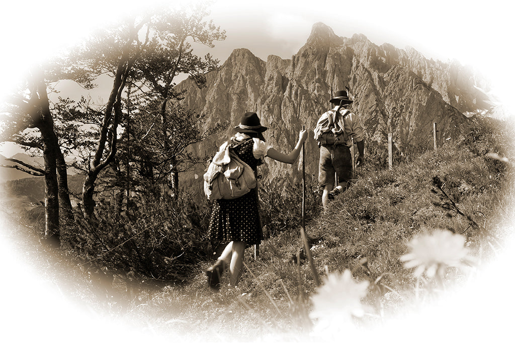 Leinenbild "Zum Kaiser" Sepia