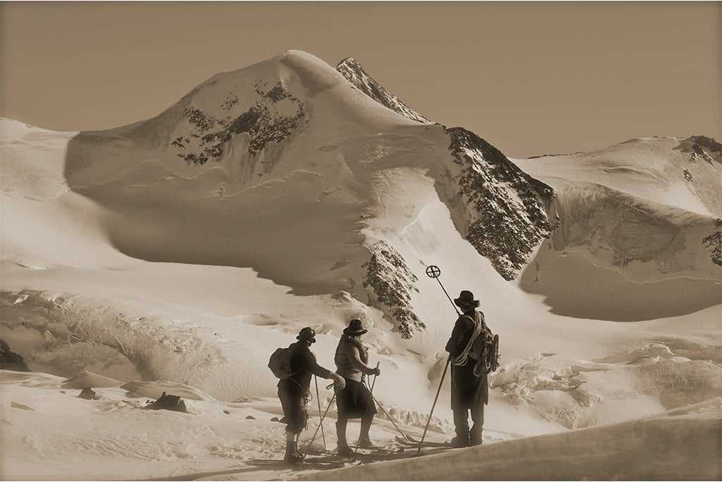 Leinenbild "Wildspitzblick" Sepia