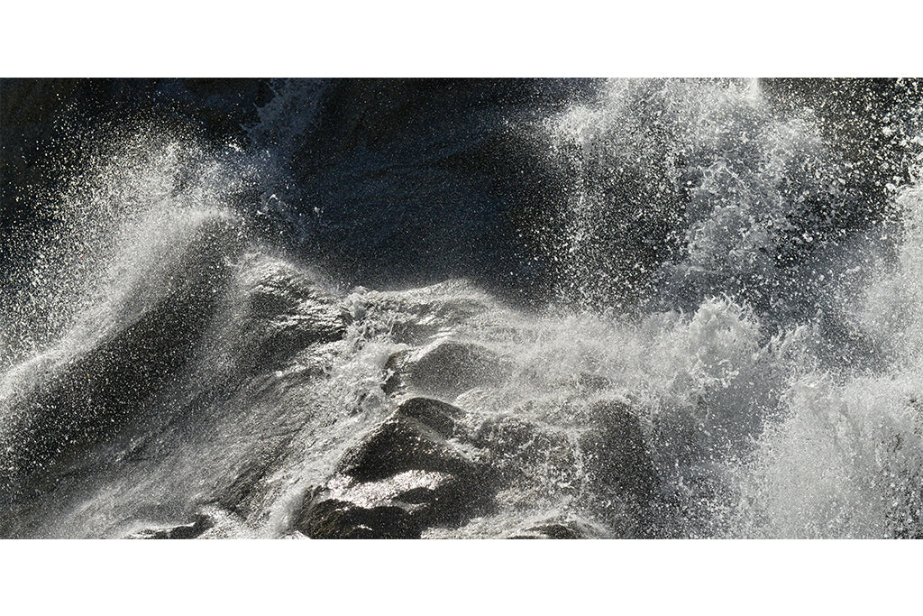 Leinenbild Panorama "Wasserspiele" Sepia