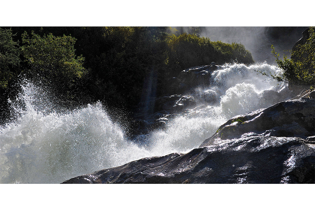 Leinenbild Panorama "Wasserblick" Farbe