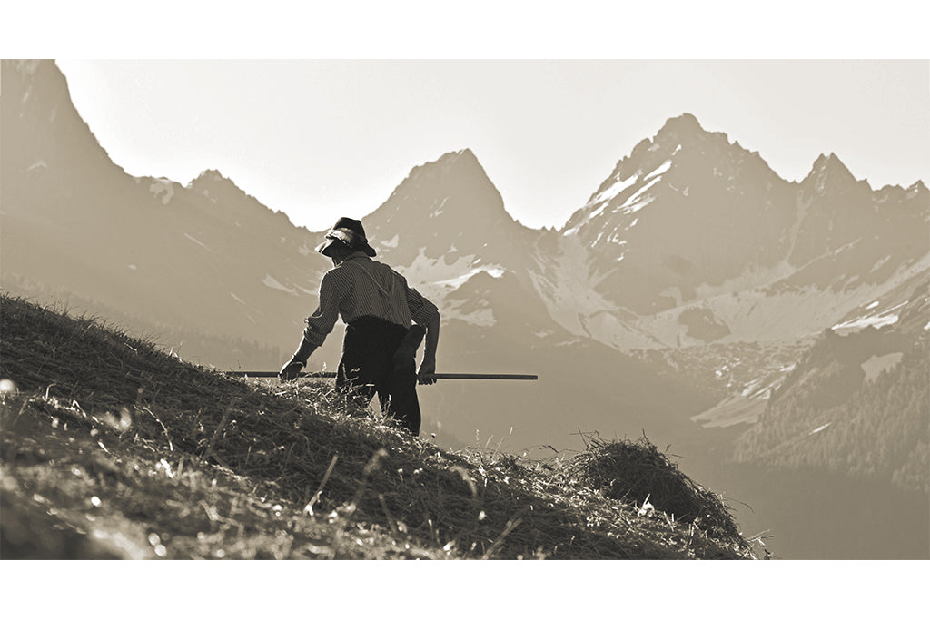 Leinenbild Panorama "Zámmtuan" Sepia