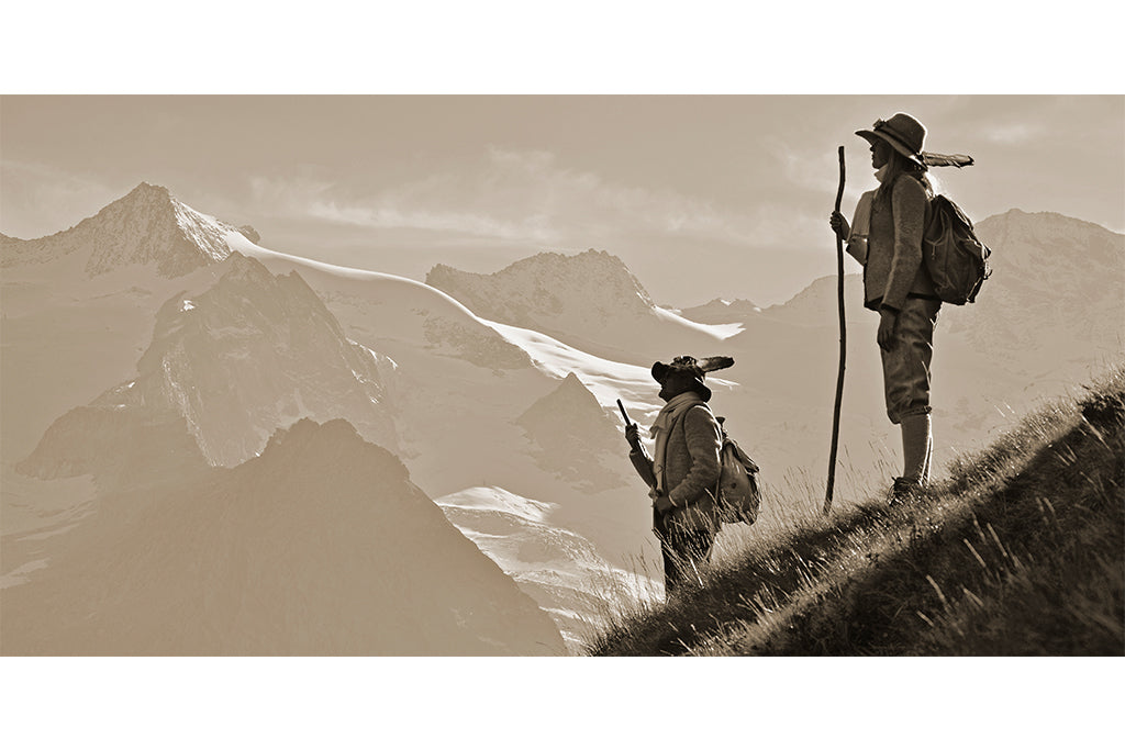 Leinenbild Panorama Spruch "Ruhende Seele" Sepia