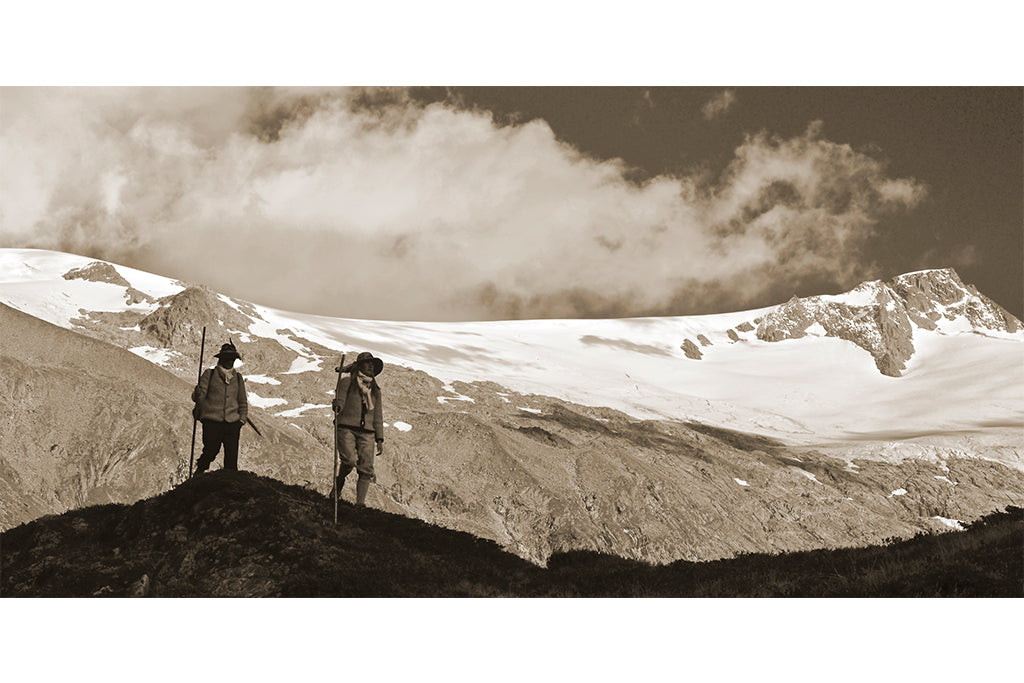 Leinenbild Panorama Spruch "Frei sein" Sepia
