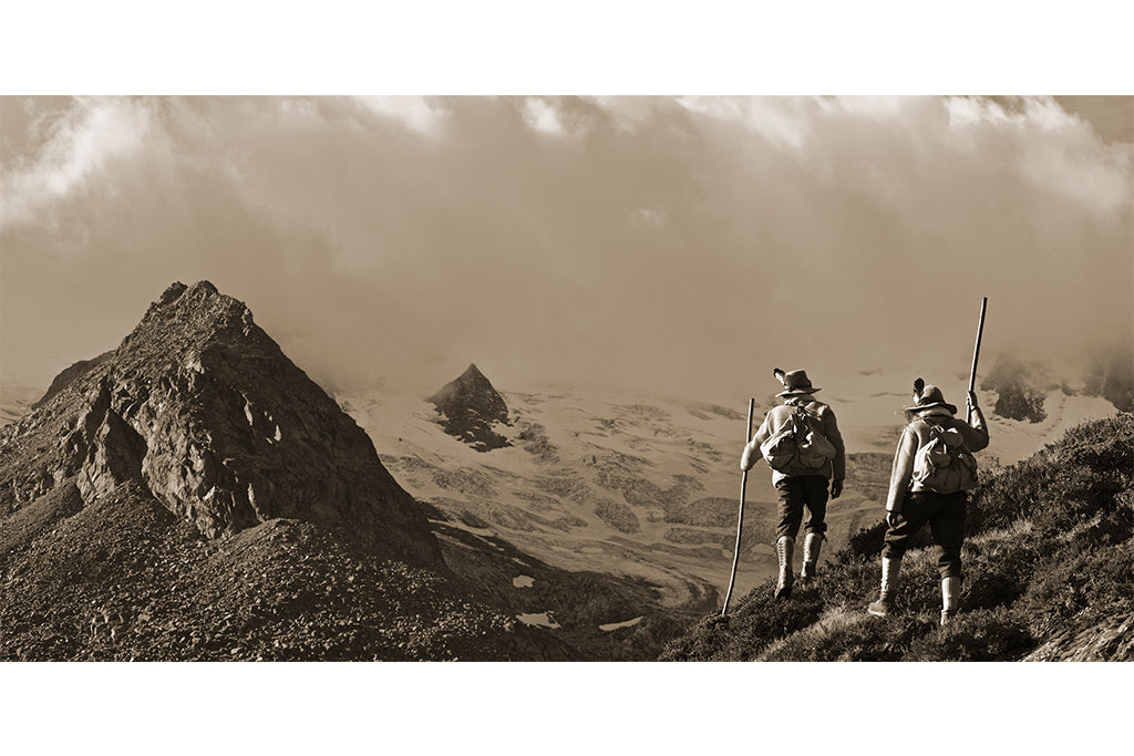 Leinenbild Panorama Spruch "Möglichkeiten" Sepia
