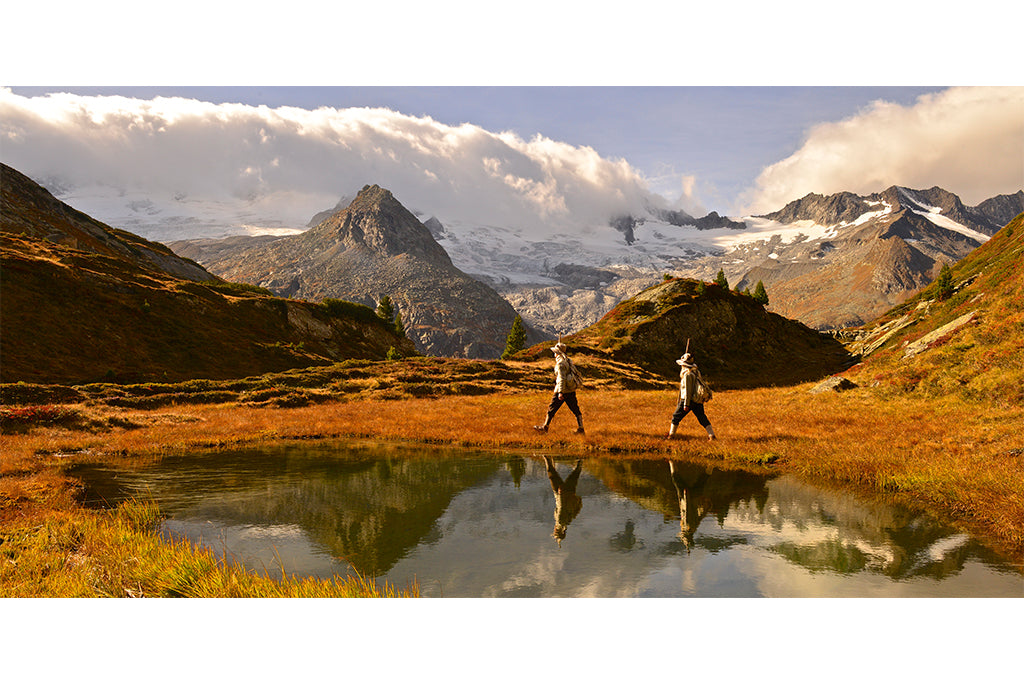 Leinenbild Panorama Spruch "Spiegelbild" Farbe