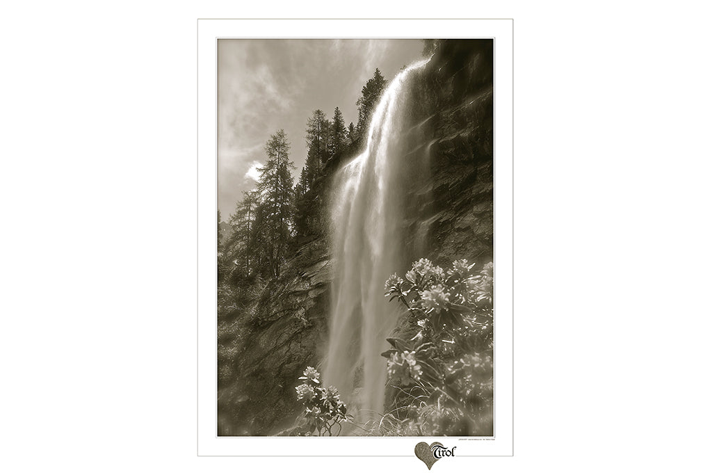 Poster "Herzwasser" Sepia