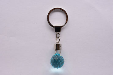 Schlüsselanh. Kristall Kugel antique grün