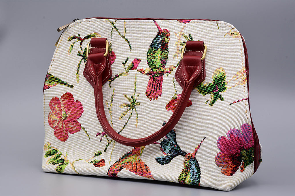 Handtasche Blumen+Colibri 34x24 cm