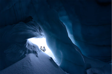 Leinenbild "Gletscherflirt" Farbe